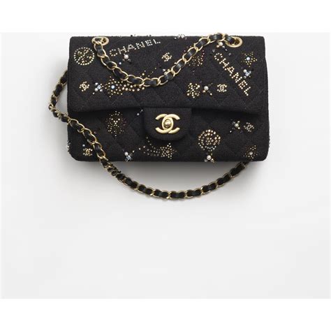 chanel flap caviar black|Small classic handbag, Grained calfskin & gold.